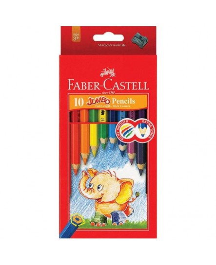 FABER CASTELL - JUMBO COLOR PENCIL - 10 Nos.