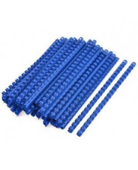 DELUXE PLASTIC BINDING RING 18 MM BLUE BOX OF 100 - 17818-BE