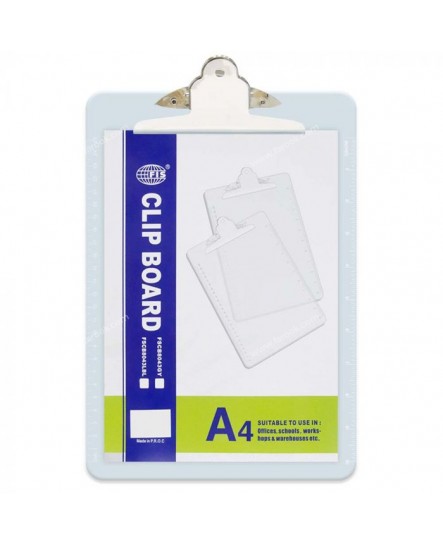 FIS ACRYLIC CLIP BOARD A4 L/BL WITH JUMBO CLIP - FSCB8043LBL