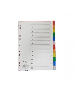DELUXE AMT COLOUR DIVIDER 1 TO 12 W/N PKT OF 20 PCS - 49412