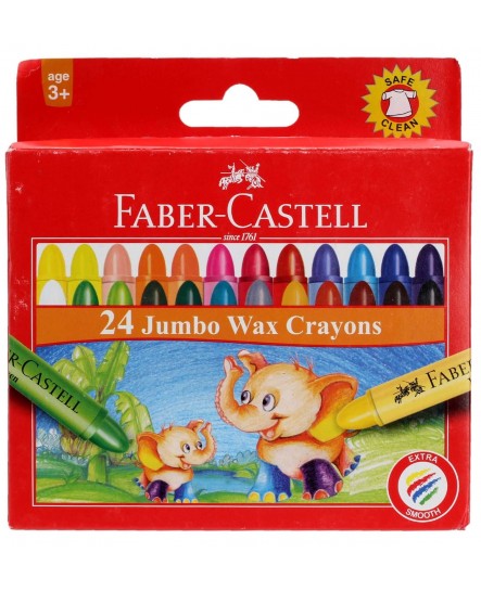 FABER CASTELL - JUMBO WAX CRAYONS