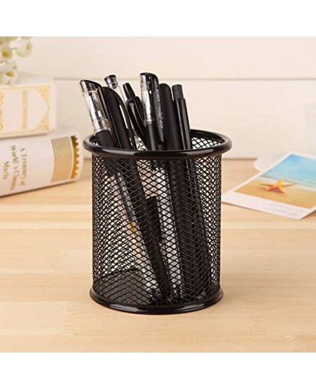 PARTNER PEN HOLDER ROUND MESH BLACK COLOUR - PT6802BLK