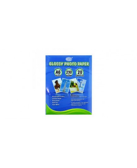 FIS INKJET PHOTO GLOSSY PAPER A6 230 GSM - FSPAGP23020A6