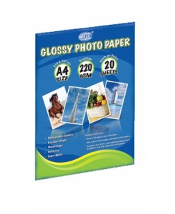 FIS INKKET GLOSSY PAPER 220 GSM A4 20 SHEETS/ PKT - FSPAGP22020