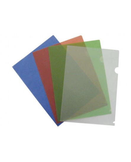 FIS L SHAPE FOLDER A4 GREEN PKT OF 10 PCS - FSCIFSGRA4