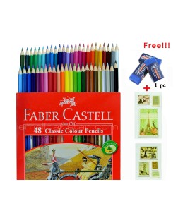 FABER CASTELL - CLASSIC COLOUR PENCILS + 1 SHARPNER FREE